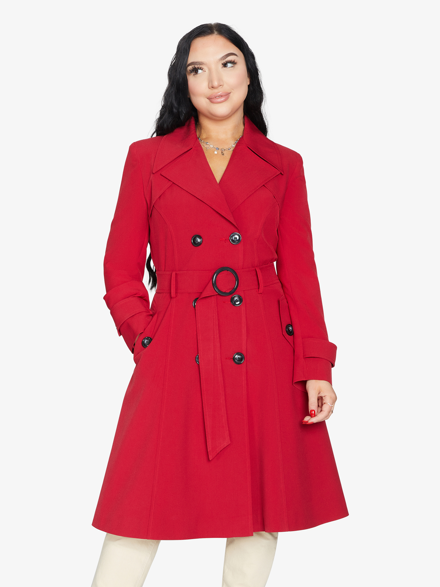 Double Breasted Trench Mac Coat