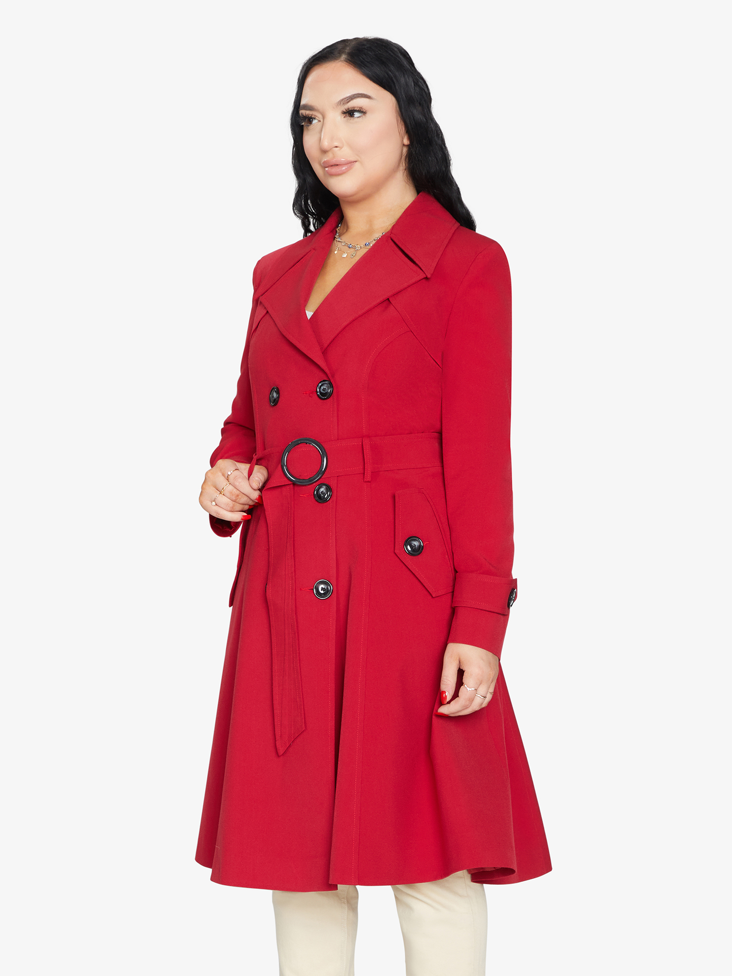 Double Breasted Trench Mac Coat