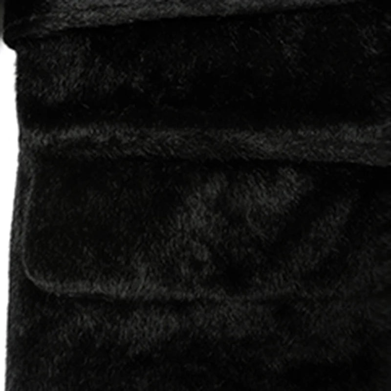 Black Fur Trench Coat