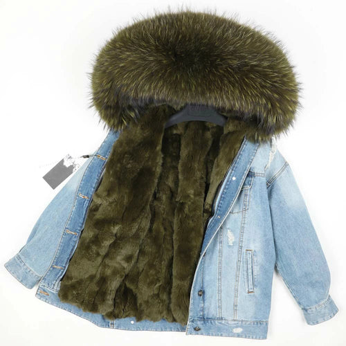 MENINA BONITA 2022 Winter Jacket Women Real Fur Coat Parka Real