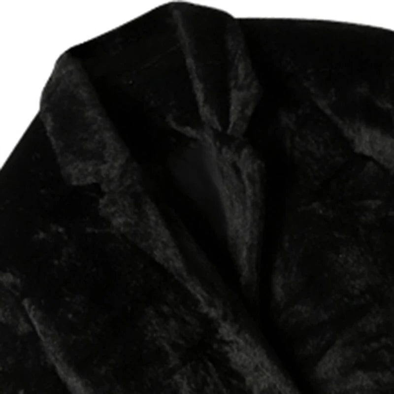 Black Fur Trench Coat