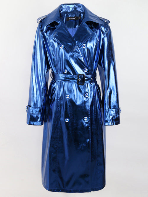 Zuri Metallic Trench Coat