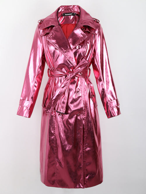 Zuri Metallic Trench Coat