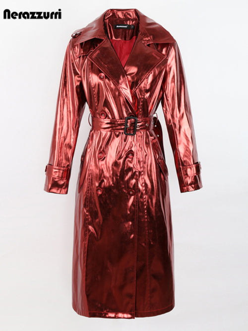 Zuri Metallic Trench Coat