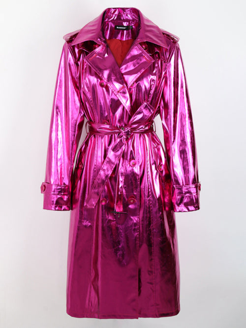 Zuri Metallic Trench Coat