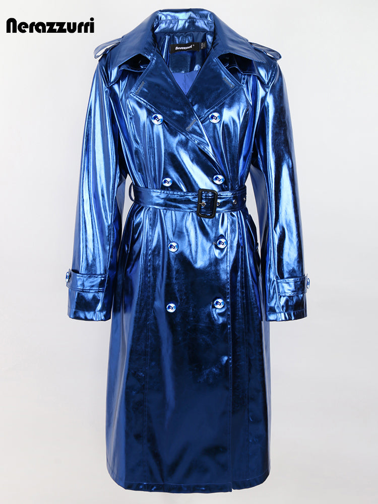 Zuri Metallic Trench Coat