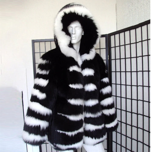 Black & White Fox Fur