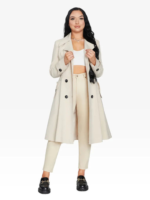 Double Breasted Trench Mac Coat