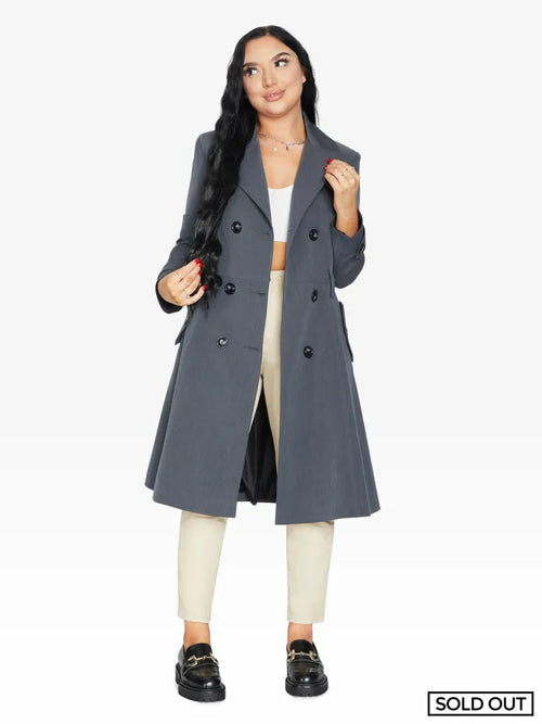 Double Breasted Trench Mac Coat