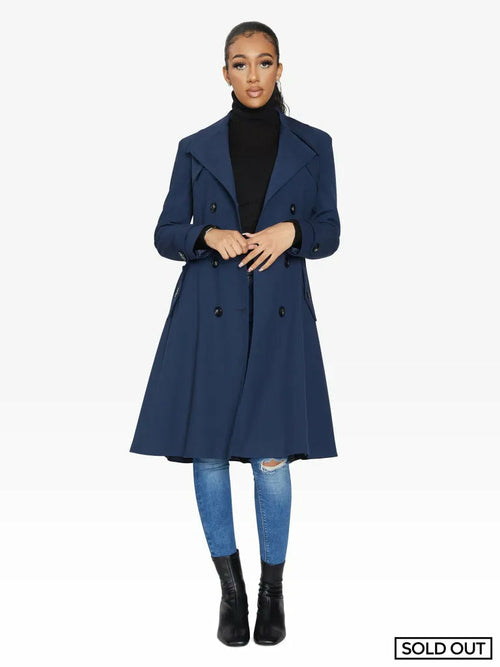 Double Breasted Trench Mac Coat